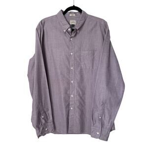 J Crew Shirt Mens XL Slim 100% Cotton Shirting Purple Long Sleeve Button Down